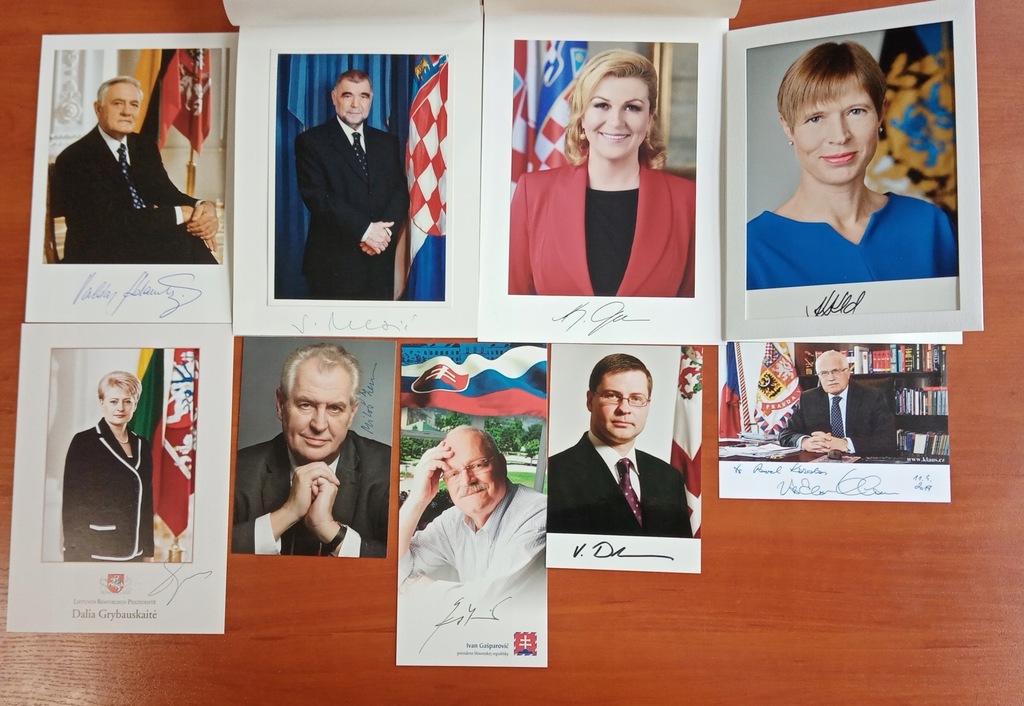 Autografy 9 polityków z Europy Wsch.