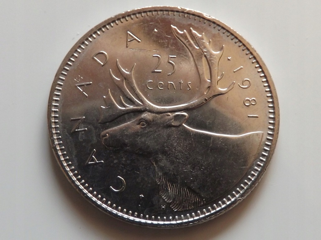 Kanada 25 Centów 1981 st. UNC-