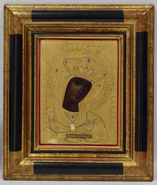 Ikona/Obraz na porcelanie Złota Madonna 40x34cm