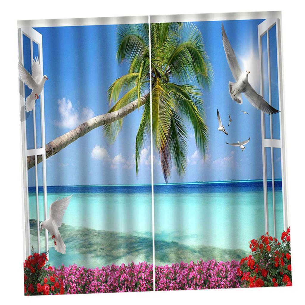 Shower Curtain 3d bathroom Shower Cutain 3d bath Curtain Seaside