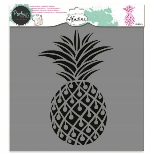 Szablon do zdobienia tkanin 28x28cm - ANANAS