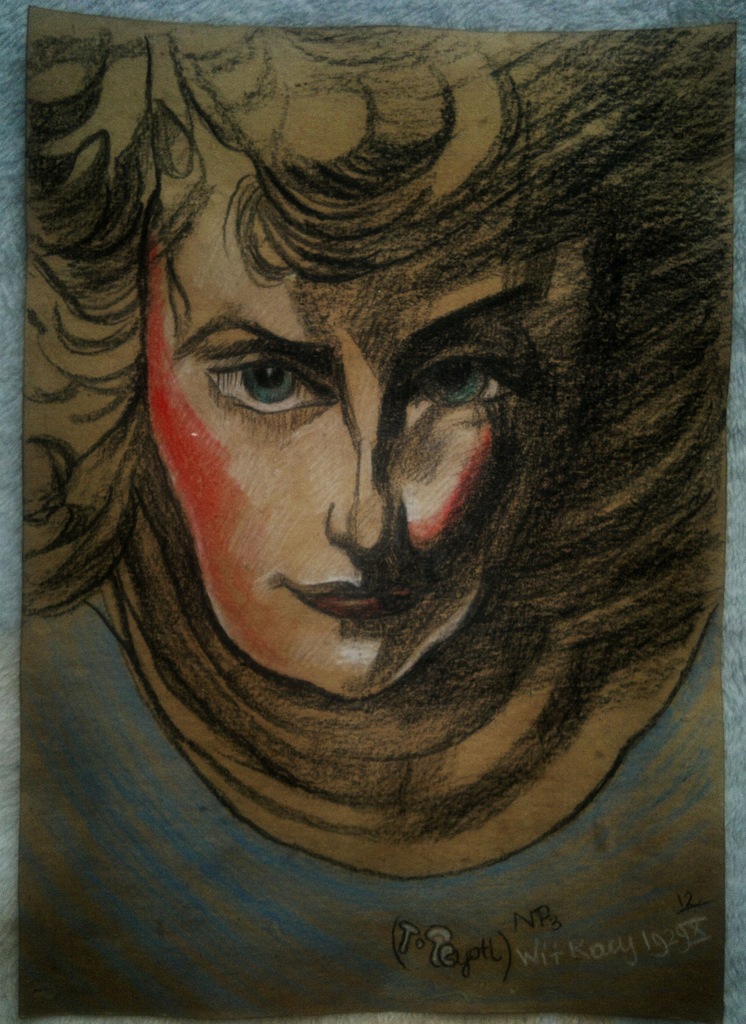 Witkacy-- portret kobiety- pastel