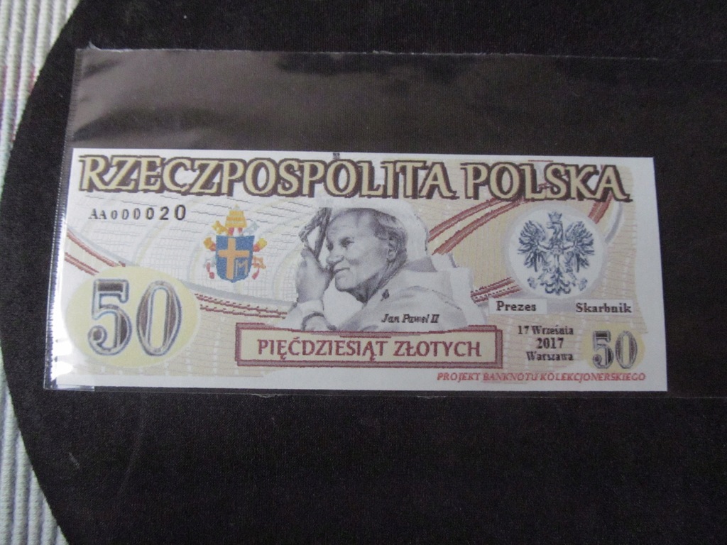 50 złoty projekt banknotu