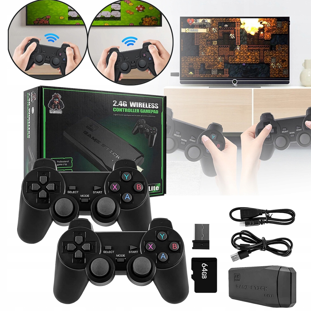 4K M8 USB BEZPRZEWODOWA KONSOLA DO GIER W STYLU RETRO 20 000 GIER PREZENT
