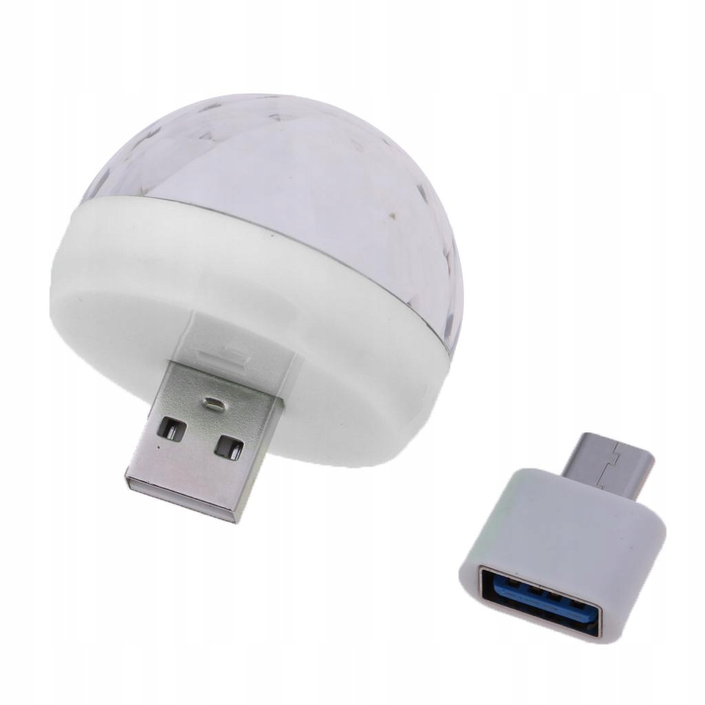 Przenośna mini lampka USB do komputera w kolo