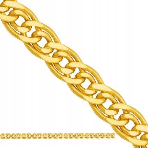 Złoty łańcuszek 50 cm dmuchany mona lisa 585