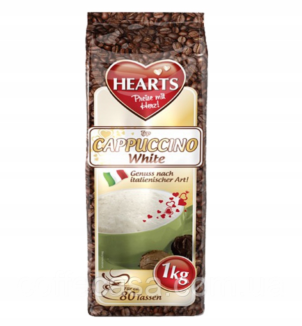 Hearts Cappuccino White Kawa 1 kg Białe