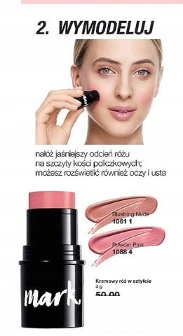 Avon - Kremowy róż w sztyfcie Powder Pink