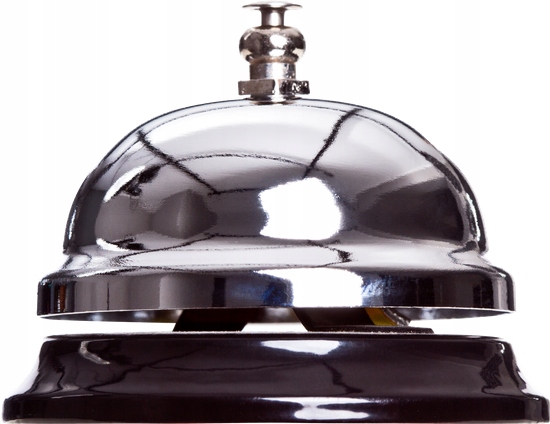 Dzwonek recepcyjny barmański Malatec srebrny