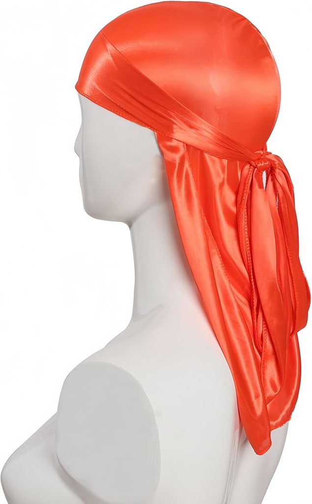 BANDANA PIRACKA DURAG CHUSTA NA GŁOWĘ POMARAŃCZOWA OPASKA PRZEBRANIE GŁOWY
