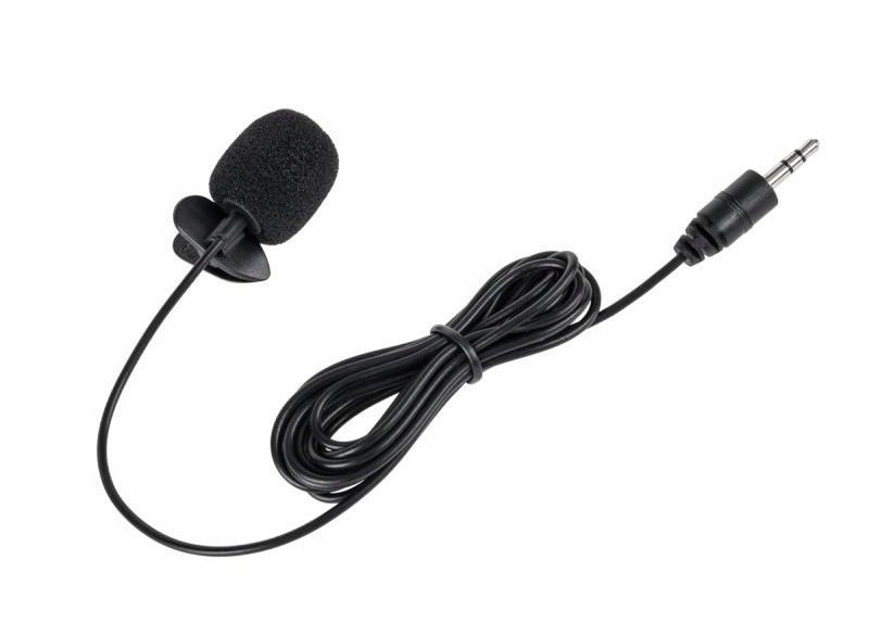 Mikrofon pojemnościowy z klipsem jack 3,5 kabel 2m