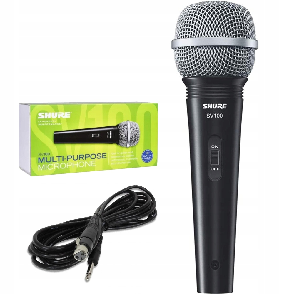 MIKROFON DYNAMICZNY DO KOMPUTERA SHURE SV100 + KABEL