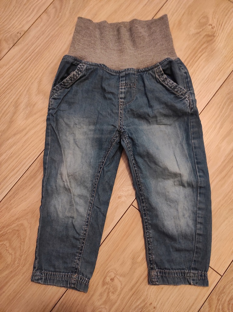 Cool Club cienkie jeansy ze ściągaczem pull on 80
