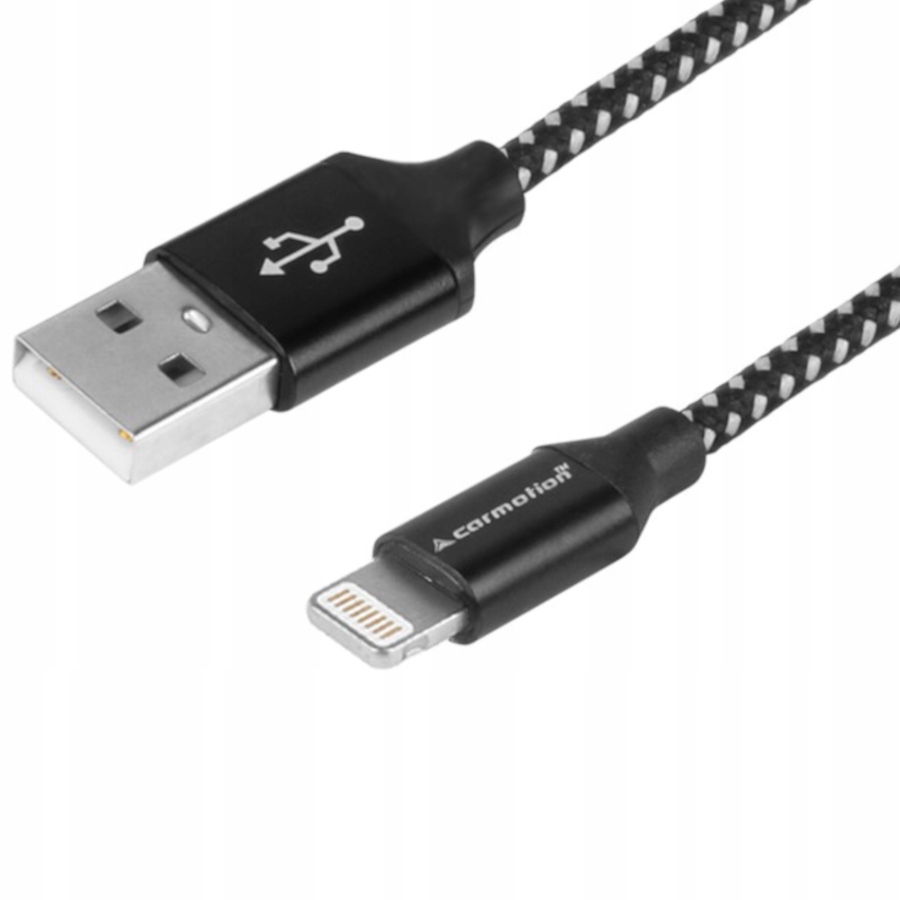 Kabel mikrofibrowy, 300cm, USB > Lightning + Alkotest jednorazowy