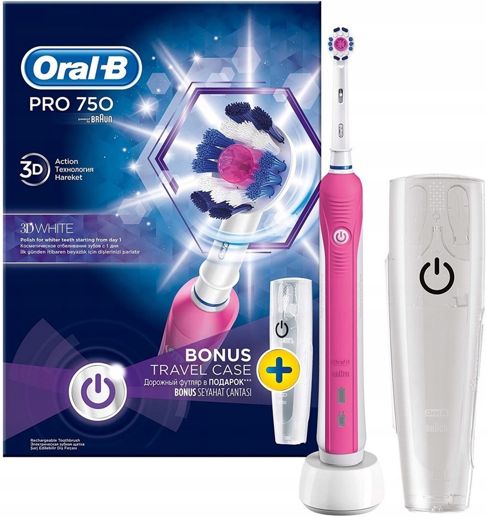 Oral-B Electric Toothbrush PRO 750 Rechargeable, D
