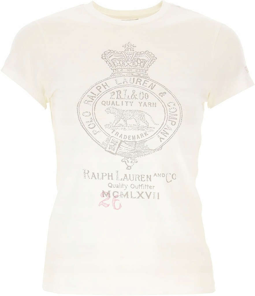 RALPH LAUREN KOBIET BIAŁY T-SHIRTY 2XS INT