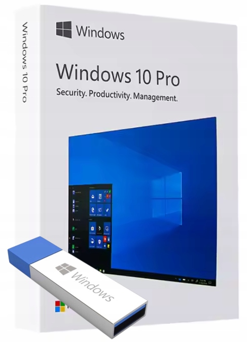 System Operacyjny Microsoft Windows 10 PRO wersja pudełkowa BOX USB