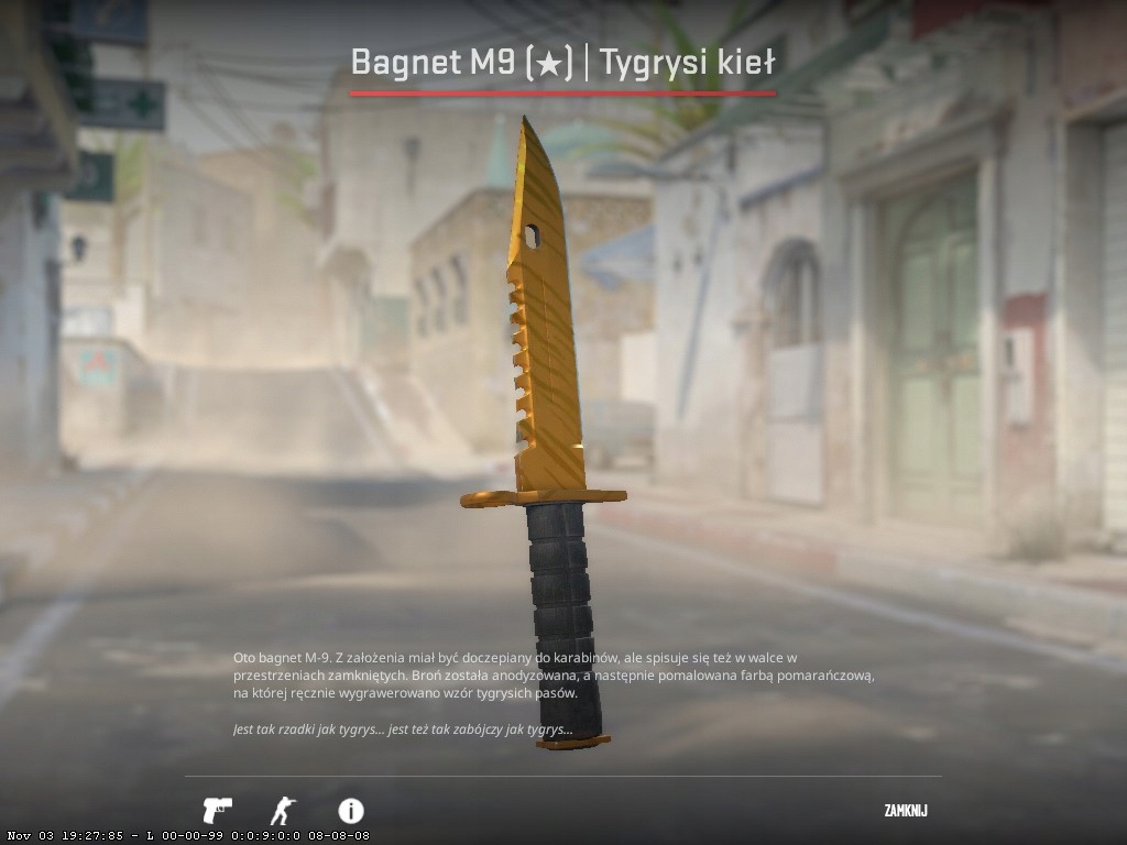 CS2/CS:GO Skin Bagnet M9 Tygrysi kieł FN