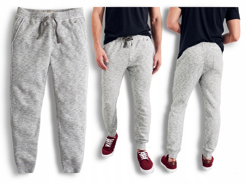 Spodnie Jogger Szare HOLLISTER Abercrombie r. S