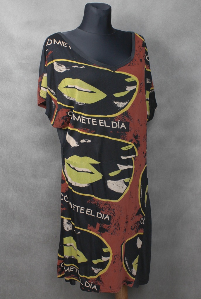 Sukienka DESIGUAL S 36 OVERSIZE WZORZYSTA IDEALNA