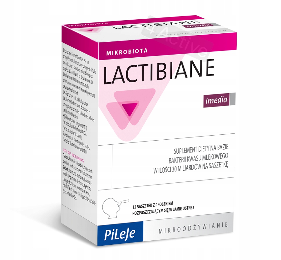 Probiotyk LACTIBIANE Imedia 12 sasz. + GRATIS