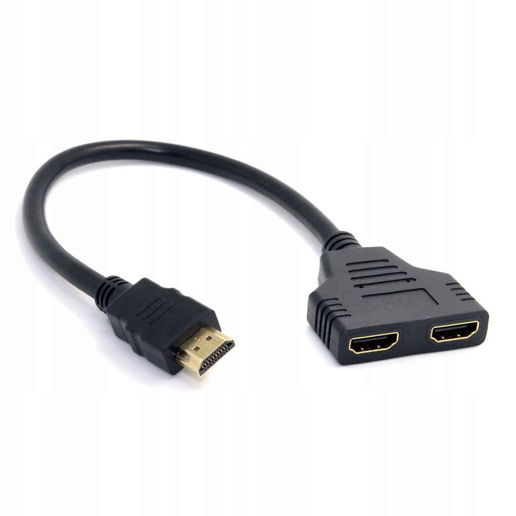 Cablecc Adapter HDMI MĘSKIE-ŻEŃSKIE 2 PORTY