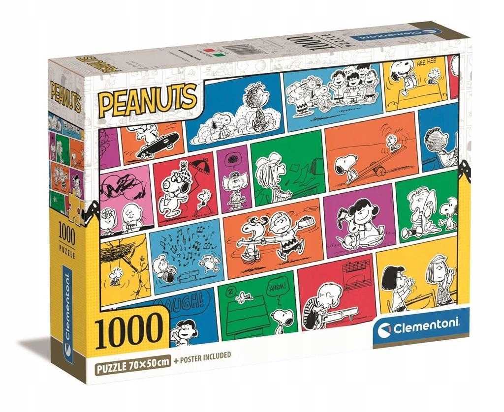 PUZZLE 1000 COMPACT PEANUTS, CLEMENTONI