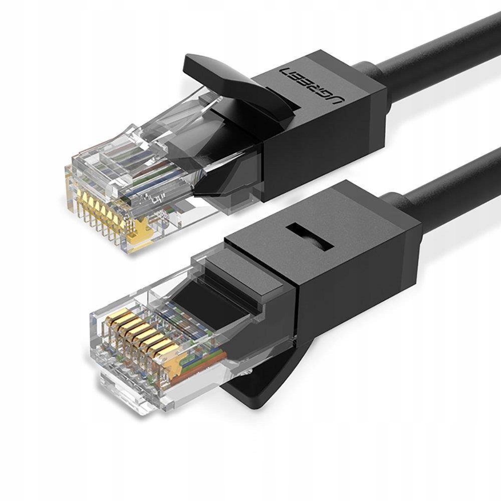 Płaski kabel sieciowy UGREEN Ethernet RJ45, Cat.6, UTP, 3m (czarny)