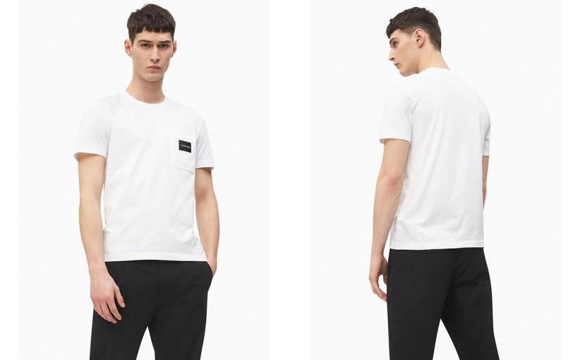 E1A431*CALVIN KLEIN CONTRAST POCKET T-SHIRT M B01