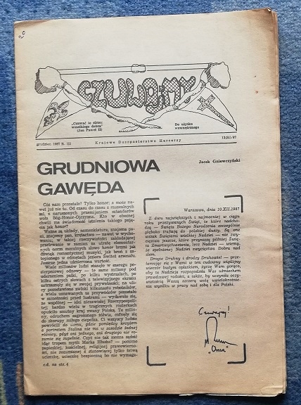 CZUWAJMY 12/1987 - pismo Duszpasterstwa Harcerzy