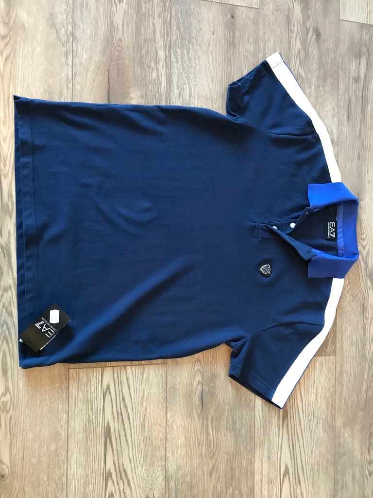 EMPORIO ARMANI - niebieskie, NOWE polo, roz. M