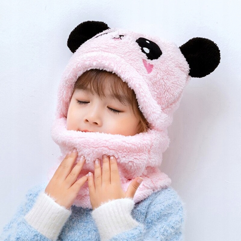 Winter Kids Hat Cartoon Panda Baby Hats With Ear