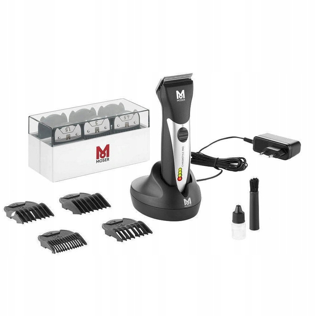 MOSER Maszynka bezprzewodowa ChromStyle Pro 1871+ Box nasadek magnetycznych