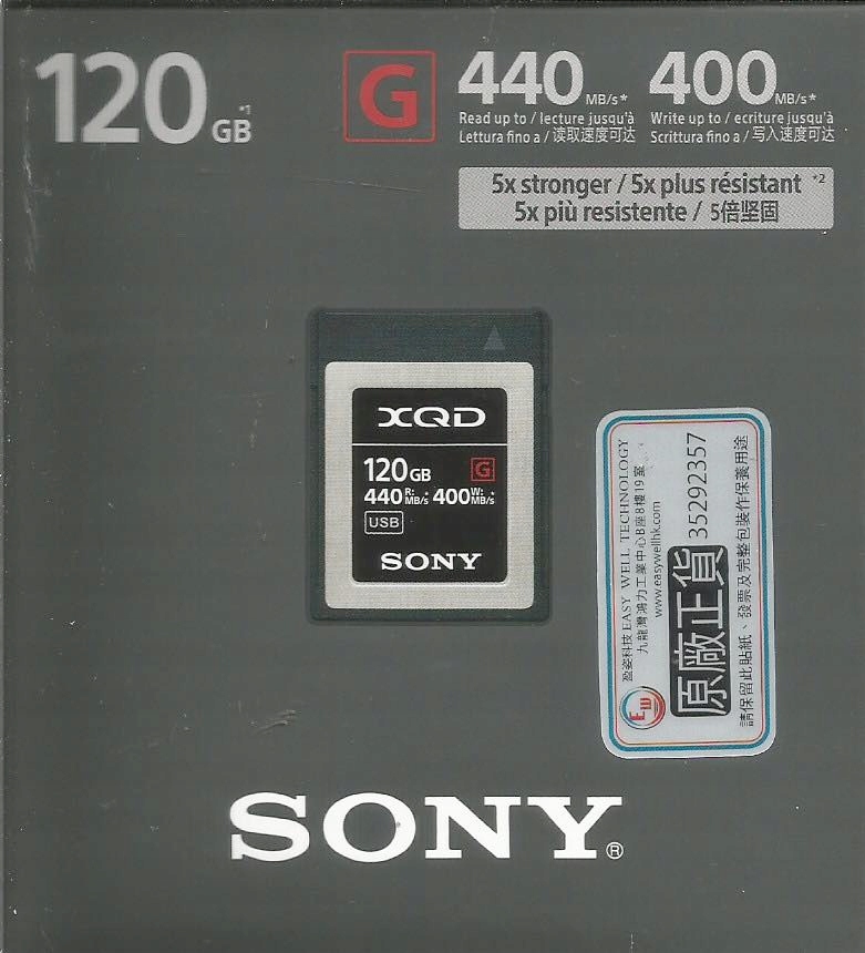 KARTA PAMIECI SONY XQD 120GB , NOWA