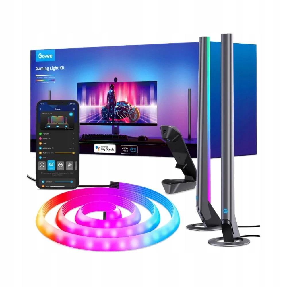 Govee H604A Dreamview G1 Pro | Lampy LED | RGBICWW, Wi-Fi, Alexa, Google