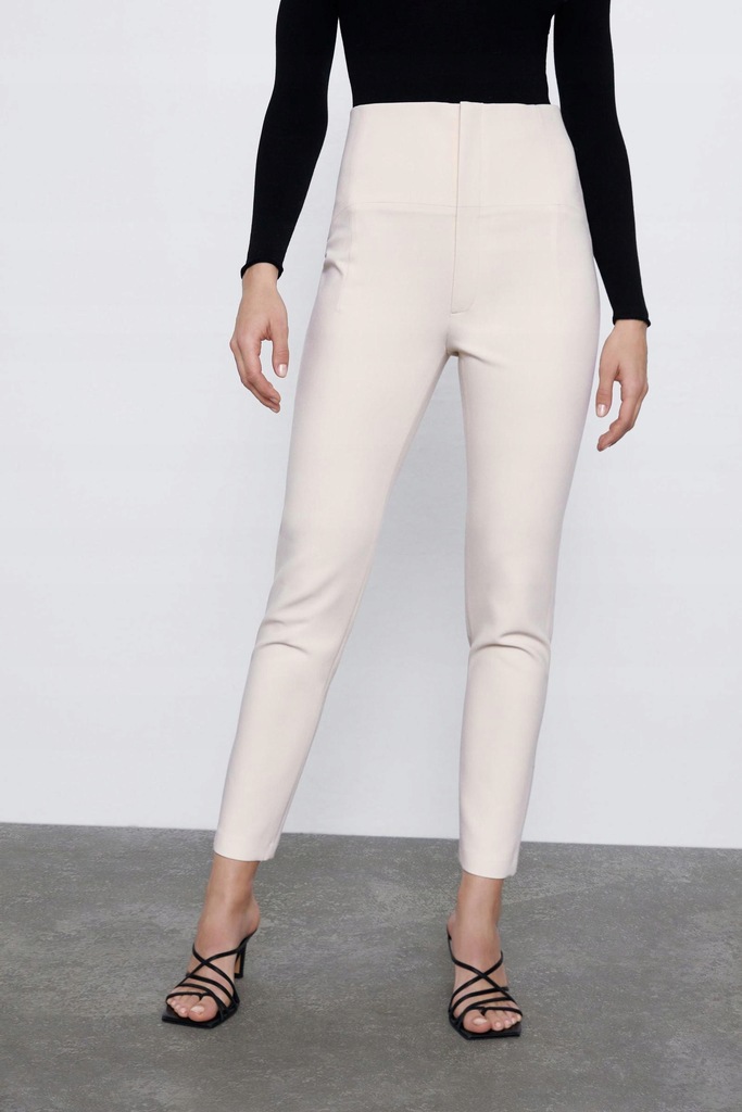 ZARA SPODNIE WYSOKI STAN 8QA XXC__M