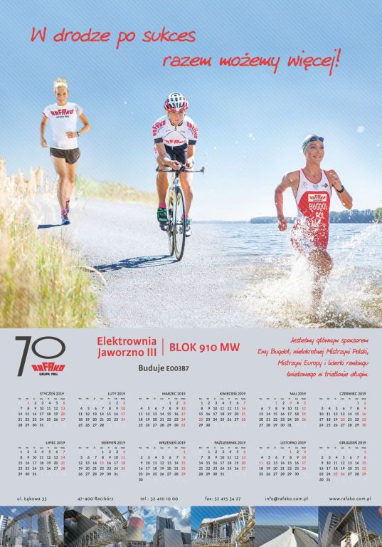 Kalendarz plakatowy RAFAKO - Ewa Bugdoł, triathlon