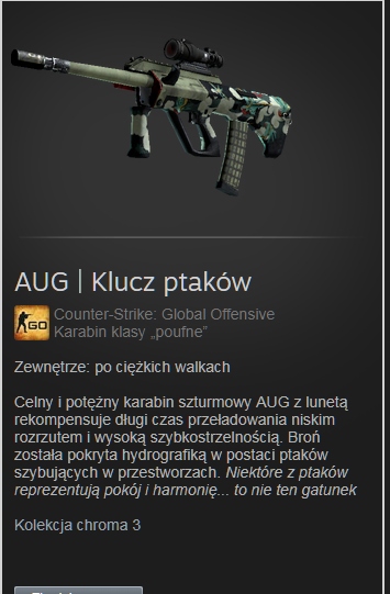 CS GO skin: AUG | Klucz ptaków