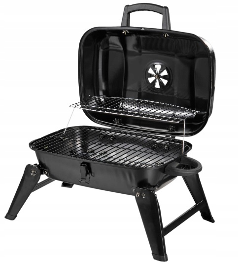 Grill turystyczny mini przenośny składany węglowy