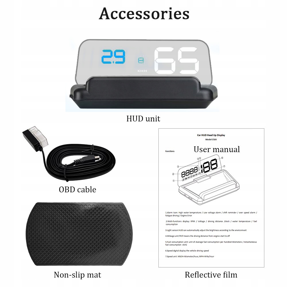 do wody RPM Alarm napięcia OBD2 prędkościomierz C5