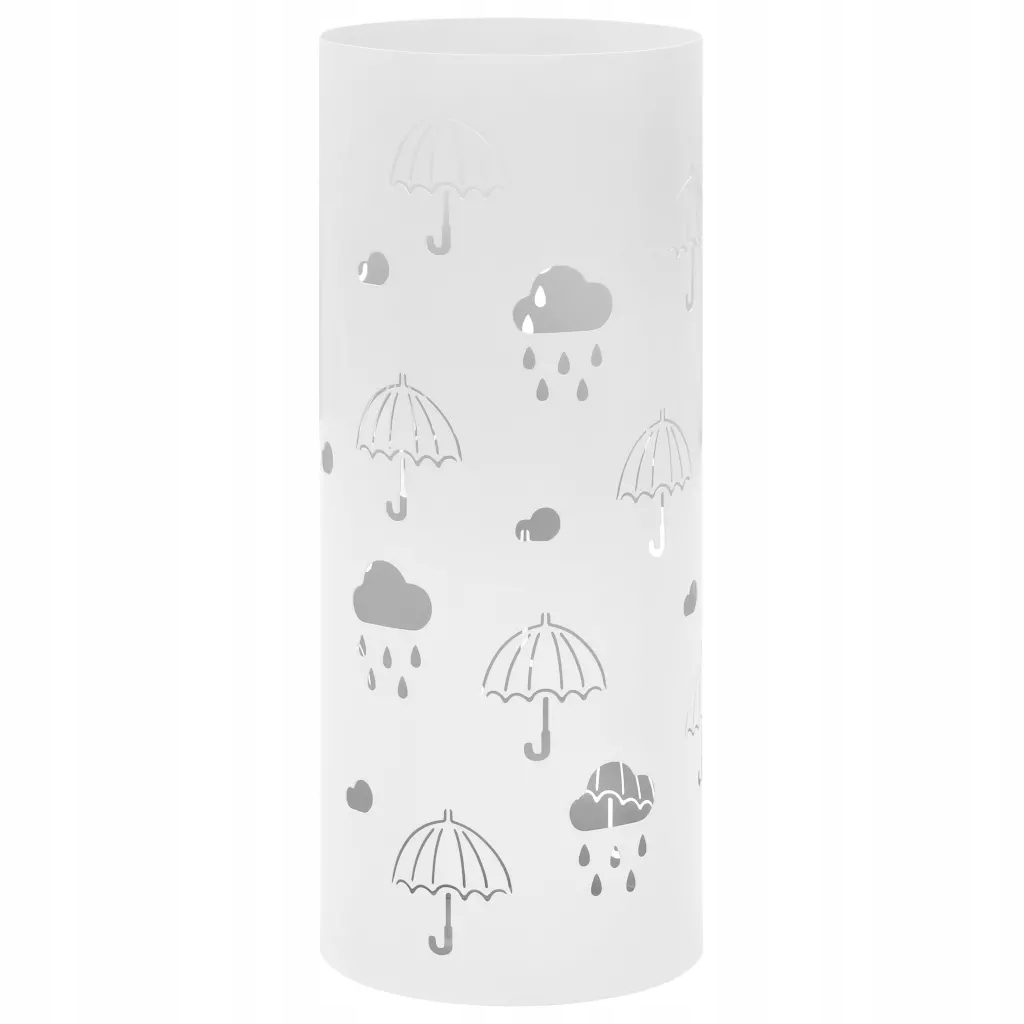Stojak na parasole, wzór w parasole, stalowy, biał