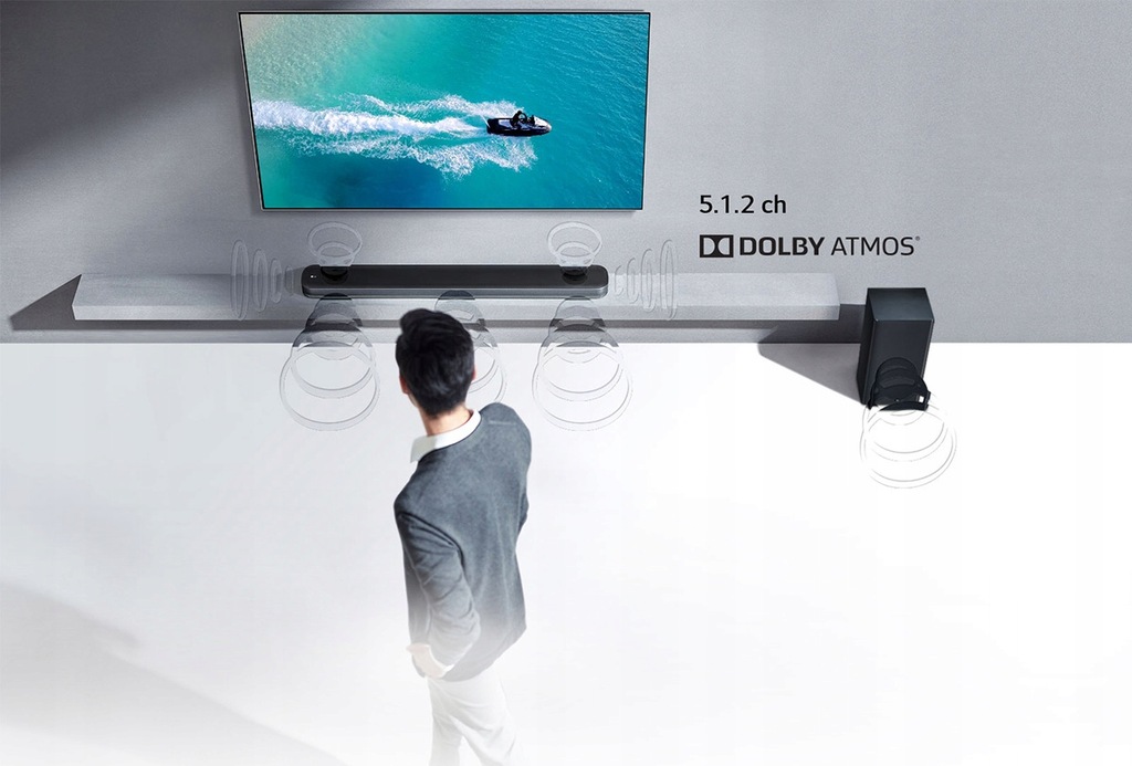 Купить Саундбар LG SK9Y Dolby Atmos 500 Вт 5.1.2-канальный WiFi BT: отзывы, фото, характеристики в интерне-магазине Aredi.ru