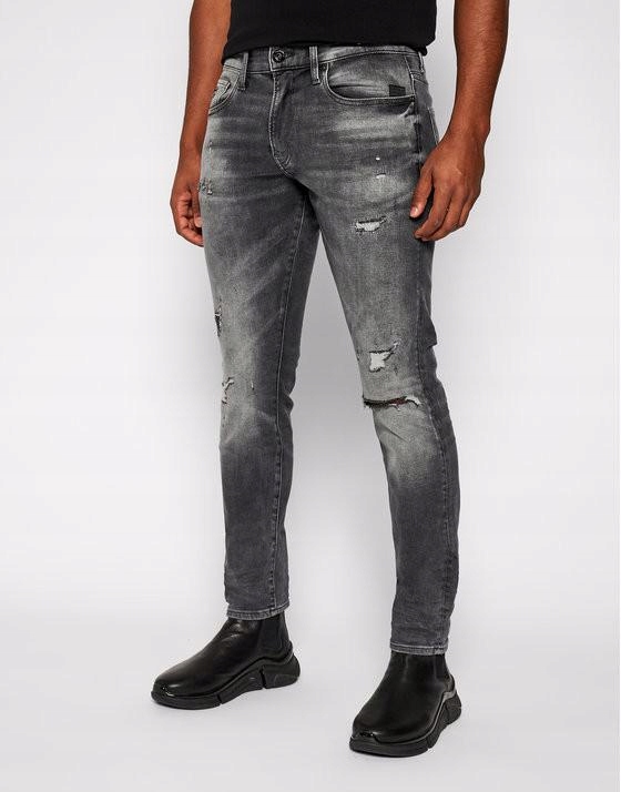 21I077 G-STAR RAW_NX8 SPODNIE JEANS RIPPED_W34/L32