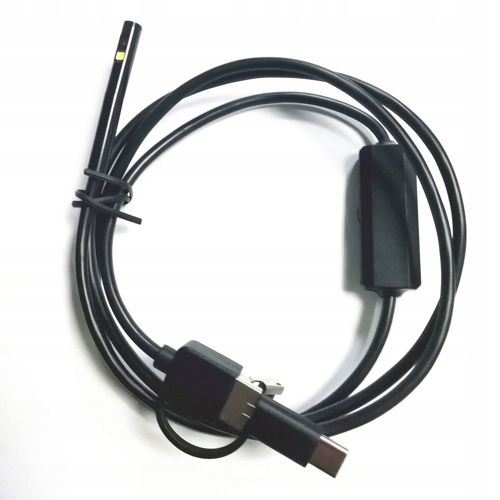 4.9mm 3w1 USB podwójny obiektyw endoskop 2MP 1080P