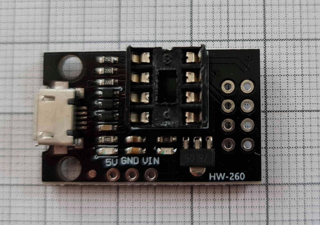 ATTINY85 mikro USB płytka HW-206