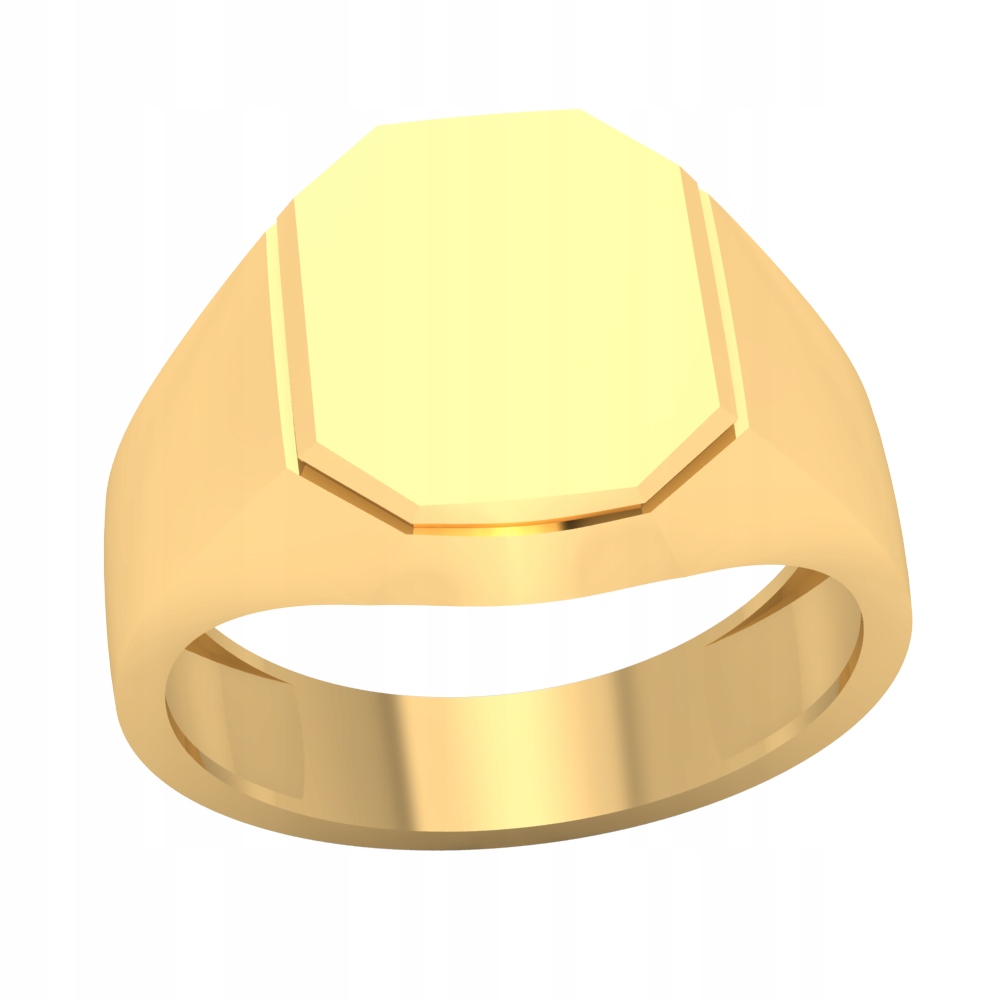 KLASYCZNY SYGNET GŁADKI BEZ ZDOBIEŃ POLER ZŁOTO