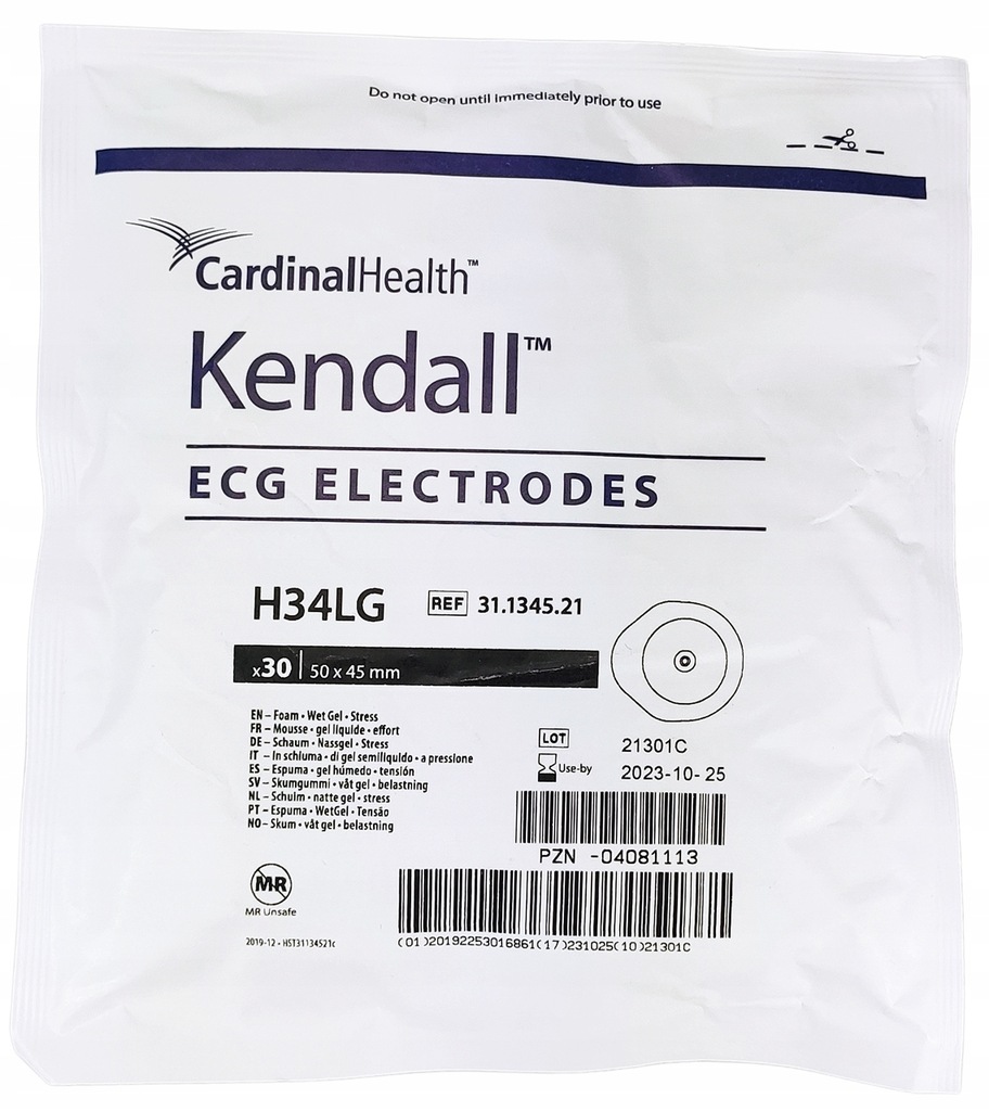 Elektrody EKG Kendall H34SG, 50x45 mm 30 sztuk 13137386990