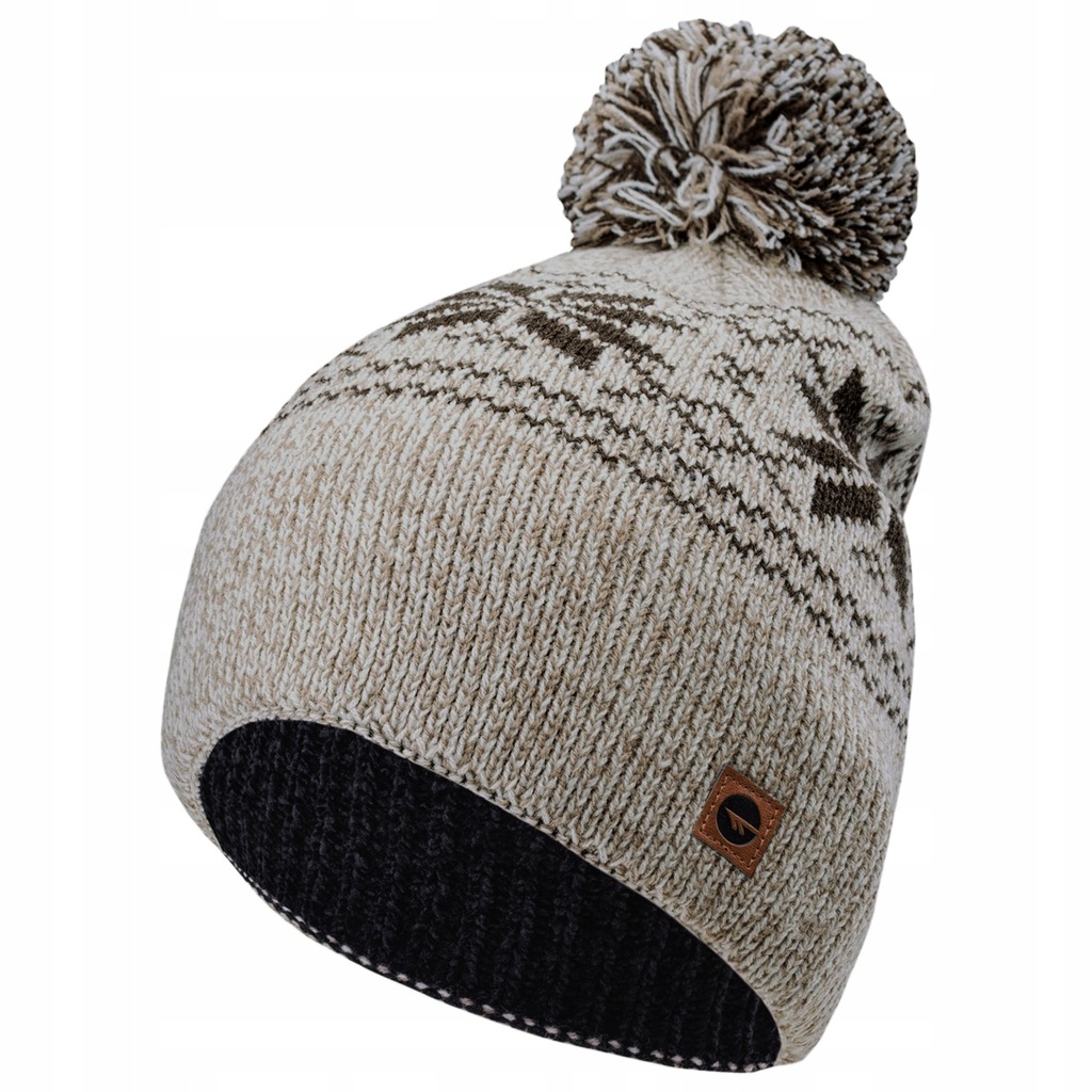 CZAPKA ZIMOWA MĘSKA DAMSKA BEANIE Z POMPONEM OCIEPLANA HI-TEC PASCAL