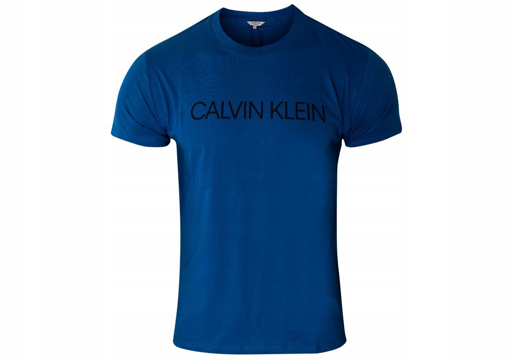 CALVIN KLEIN KOSZULKA T-SHIRT CREW TEE BLUE R: M