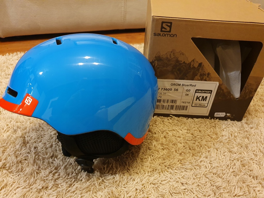 Kask SALOMON GROM Blue/Red 53–56cm, KM